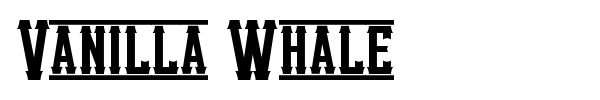 Vanilla Whale font preview